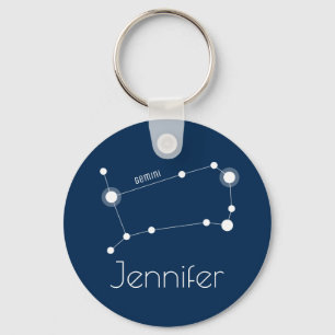 Personalisierte Zodiakonstellation Schlüsselanhänger