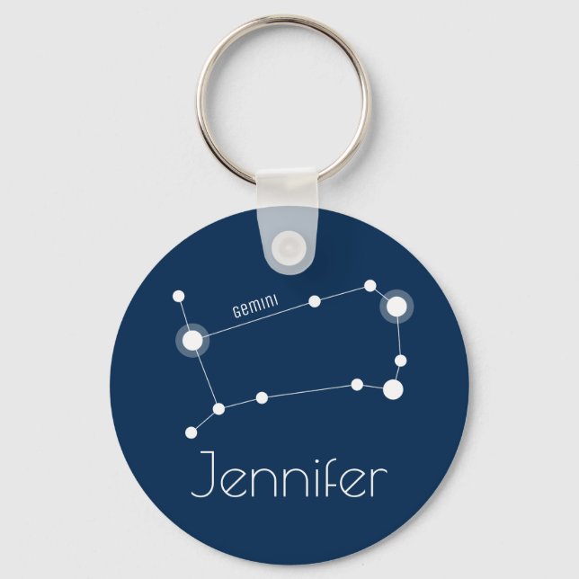 Personalisierte Zodiakonstellation Schlüsselanhänger (Vorderseite)