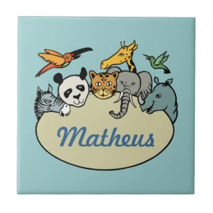 personalisierte Zootiere Fliese