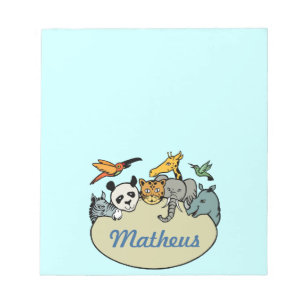 personalisierte Zootiere Notizblock