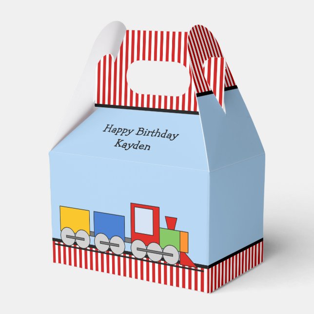 Personalisierte Züge Geburtstag Geschenkschachtel (Vorderseite)