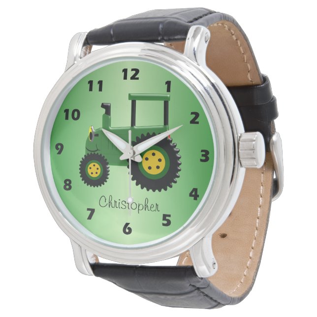 Personalisierte Zugmaschine Armbanduhr (Schrägansicht)
