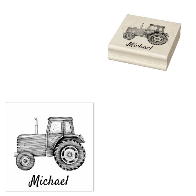 Personalisierte Zugmaschine Gummistempel (Stempel)