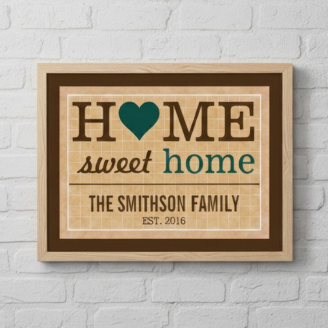 Personalisierte Zuhause Sweet Zuhause-Produktfamil Poster (Von Creator hochgeladen)