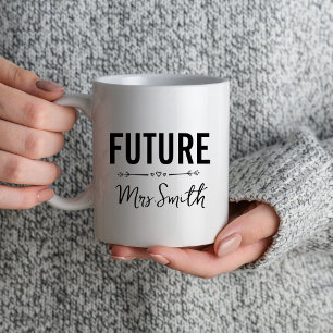 Personalisierte Zukunft Frau Tasse mit Name Bride 