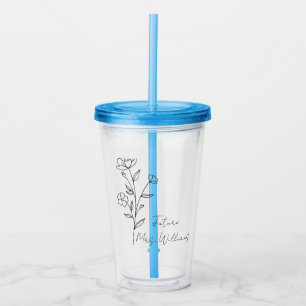 Personalisierte zukünftige Frau Eiskaffeetasse ind Acryltrinkbecher