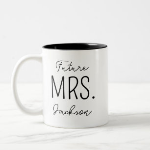 Personalisierte zukünftige Mrs Tasse für Verlobten
