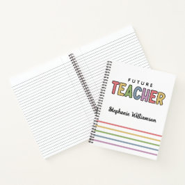 Personalisierte Zukunftslehrer Farbenfrohe Niedlic Notizbuch