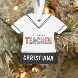 Personalisierte Zukunftslehrer Farbenfrohe Niedlic Ornament