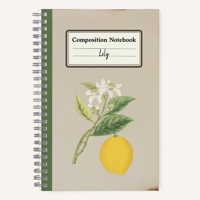 Personalisierte Zusammensetzung des handgezogenen  Notizbuch (Vorderseite)