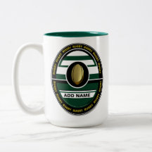 Personalisierte Zwei-Tone-Rugby-Tasse
