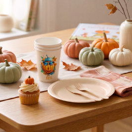 Personalisierte zwinkernden Kürbis-Halloween-Papie Pappbecher