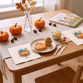 Personalisierte zwinkernden Kürbis Halloween Servi Serviette