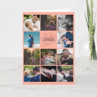 Personalisierten 11 Foto Collage Vatertagskarte Karte