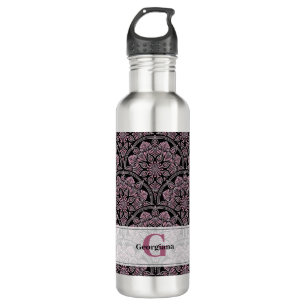 Personalisierten 20er Jahre duskische Rose Blumenf Edelstahlflasche