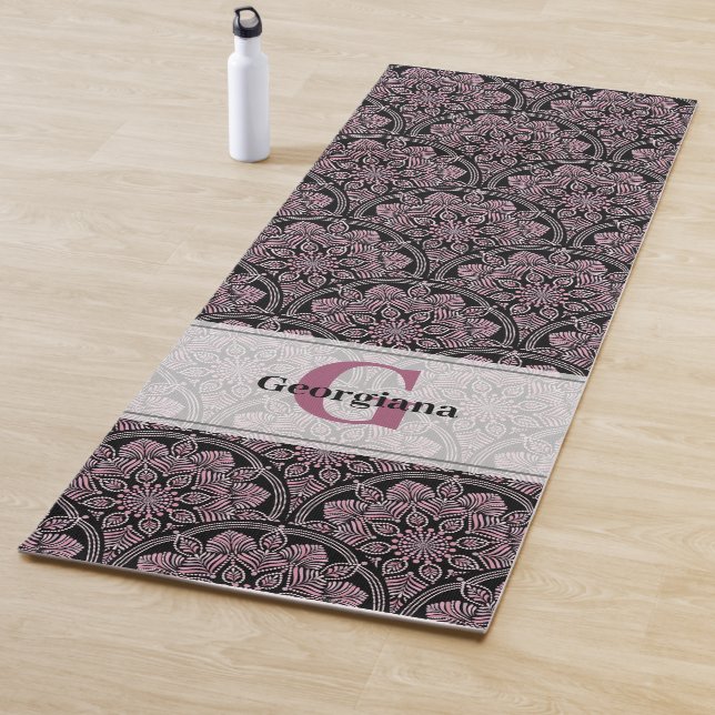 Personalisierten 20er Jahre duskische Rose Blumenf Yogamatte (Beispiel)