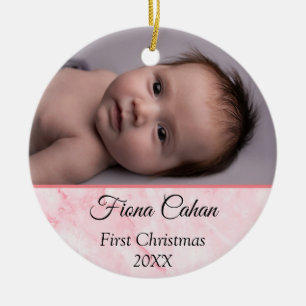 Personalisierten 2 Fotos Babys Meine ersten Weihna Keramik Ornament