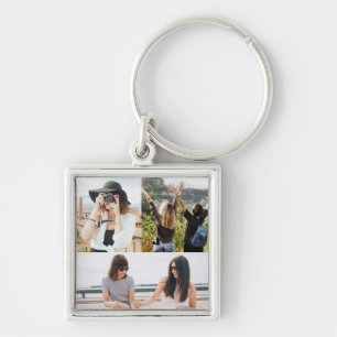 Personalisierten 3 Foto Collage Schlüsselanhänge Schlüsselanhänger