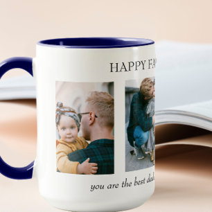 Personalisierten 4 Foto Collage Vatertag Geschenk Tasse