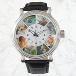 Personalisierten 8 abgerundete Fotos Armbanduhr<br><div class="desc">Armbanduhr mit veränderbaren abgerundeten Fotos. Gut für die Familie als Geschenk zu geben.</div>