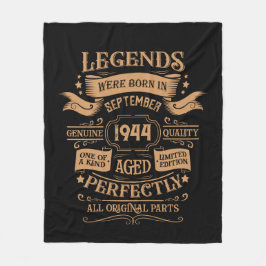 Personalisierten achtzig Vintage 80. Geburtstagspa Fleecedecke