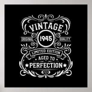 Personalisierten achtzig Vintage 80. Geburtstagspa Poster