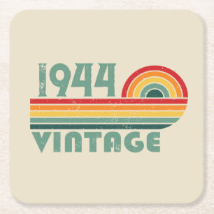 Personalisierten achtzig Vintage 80. Geburtstagspa Rechteckiger Pappuntersetzer