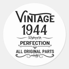 Personalisierten achtzig Vintage 80. Geburtstagspa Runder Aufkleber