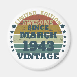 Personalisierten achtzig Vintagen 80. Geburtstag Magnet