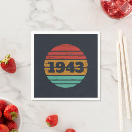 Personalisierten achtzig Vintagen 80. Geburtstag Serviette