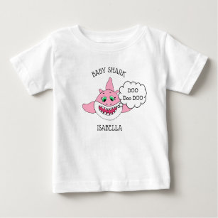 Personalisierten Baby-Haifisch-Babys Baby T-shirt