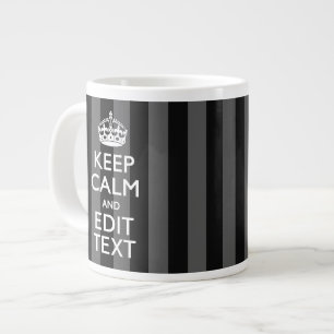 Personalisierten BEHIELT KALM Ihren Text auf schwa Jumbo-Tasse