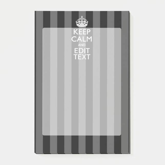 Personalisierten BEHIELT KALM Ihren Text auf schwa Post-it Klebezettel (Vorderseite)