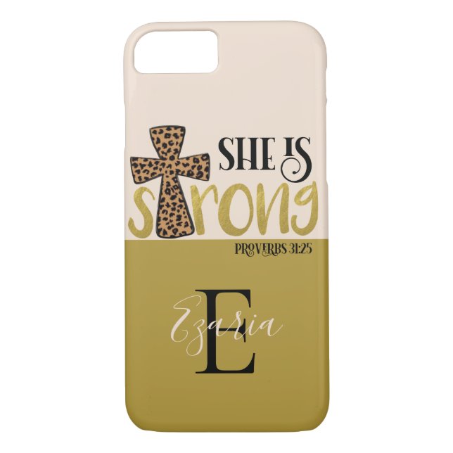 Personalisierten Christliche sie ist starke Sprich Case-Mate iPhone Hülle (Rückseite)