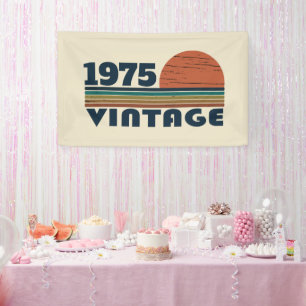 Personalisierten fünfzig Vintagen 50. Geburtstagsp Banner