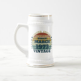 Personalisierten fünfzig Vintagen 50. Geburtstagsp Bierglas