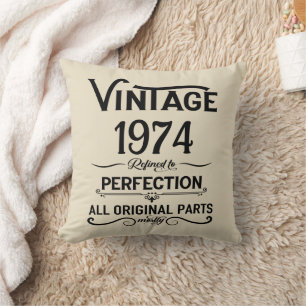 Personalisierten fünfzig Vintagen 50. Geburtstagsp Kissen