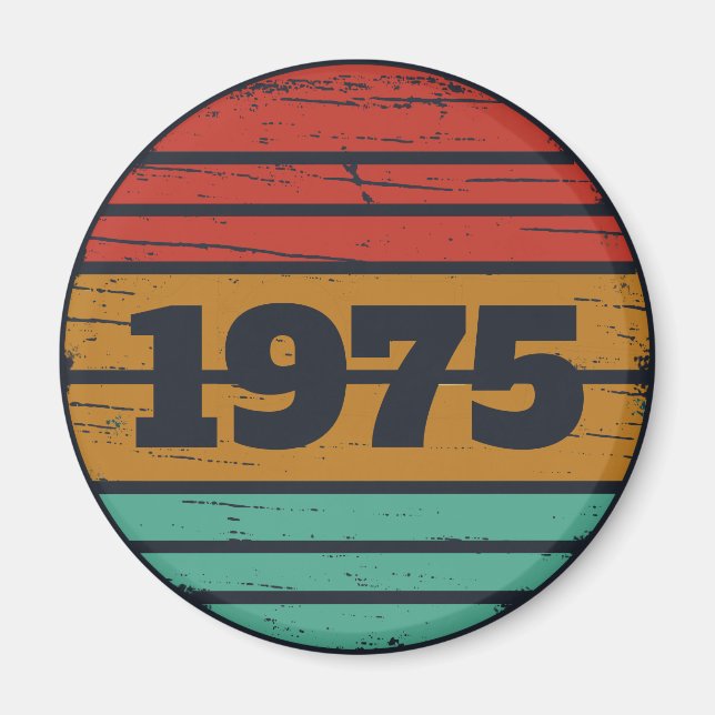 Personalisierten fünfzig Vintagen 50. Geburtstagsp Magnet (Vorne)