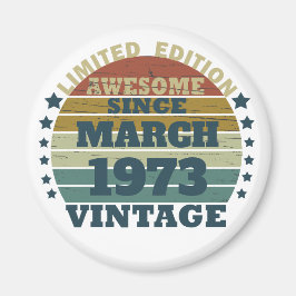 Personalisierten fünfzig Vintagen 50. Geburtstagsp Magnet