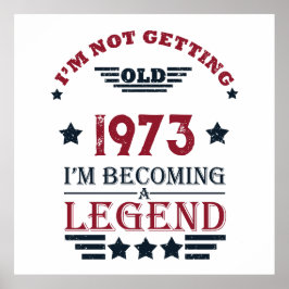 Personalisierten fünfzig Vintagen 50. Geburtstagsp Poster