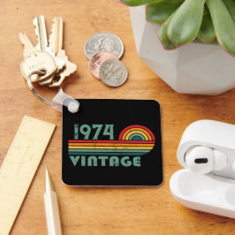 Personalisierten fünfzig Vintagen 50. Geburtstagsp Schlüsselanhänger