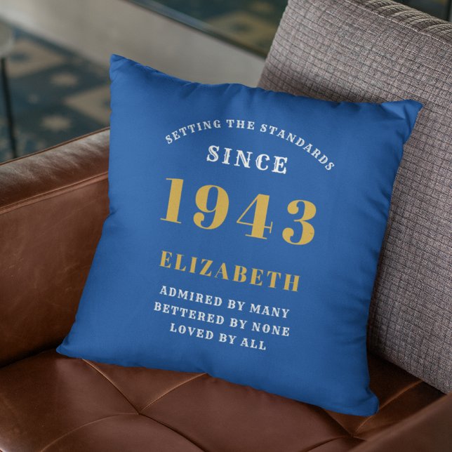 Personalisierten Geburtstag 1943 Fügen Sie Ihren N Kissen (Von Creator hochgeladen)