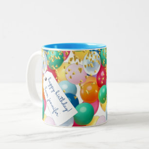 Personalisierten Grundballons Konfetti Geburtstag Zweifarbige Tasse
