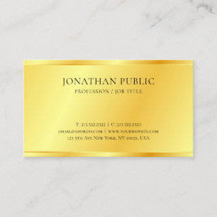 Personalisierten Imitat Gold Metallic Look Elegant Visitenkarte