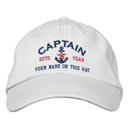 Personalisierten Jahr Captain Star Anchor Bestickte Kappe
