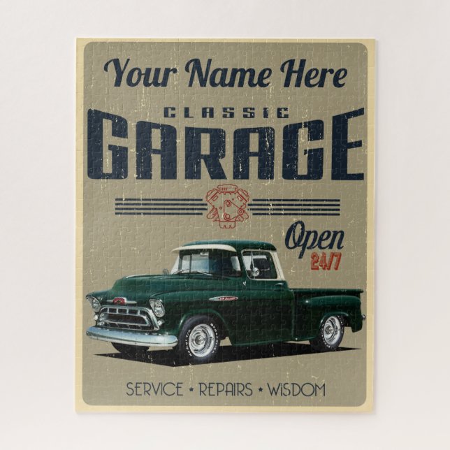 Personalisierten Lkw-Garage 1957 (Vertikal)