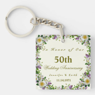 Personalisierten Paare 50 Jahre Hochzeit      Schlüsselanhänger