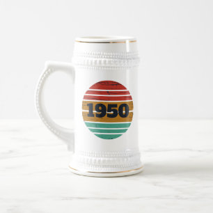 Personalisierten Vintagen 75. Geburtstag Bierglas