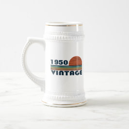 Personalisierten Vintagen 75. Geburtstag Bierglas