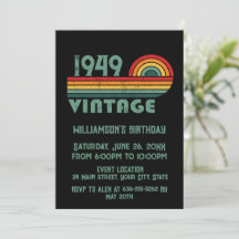 Personalisierten Vintagen 75. Geburtstag